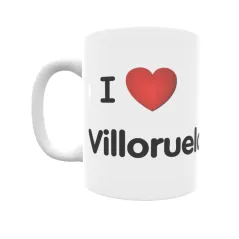 Taza - I ❤ Villoruela Regalo original y funcional. Taza personalizada de tu localidad.