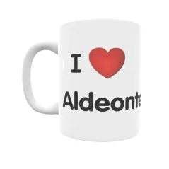 Taza - I ❤ Aldeonte Regalo original y funcional. Taza personalizada de tu localidad.