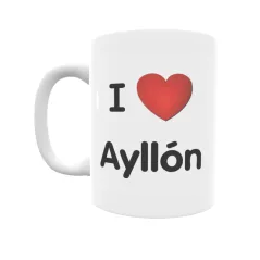 Taza - I ❤ Ayllón Regalo original y funcional. Taza personalizada de tu localidad.