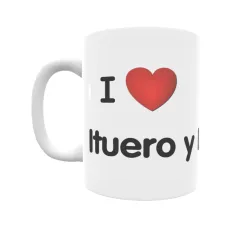 Taza - I ❤ Ituero y Lama Regalo original y funcional. Taza personalizada de tu localidad.