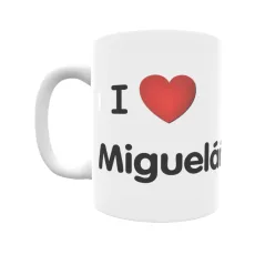 Taza - I ❤ Migueláñez Regalo original y funcional. Taza personalizada de tu localidad.