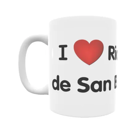 Taza - I ❤ Riaguas de San Bartolomé Regalo original y funcional. Taza personalizada de tu localidad.