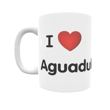 Taza - I ❤ Aguadulce Regalo original y funcional. Taza personalizada de tu localidad.