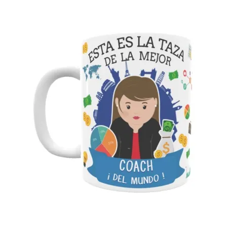 Taza personalizada con tu dedicatoria para LA mejor COACH