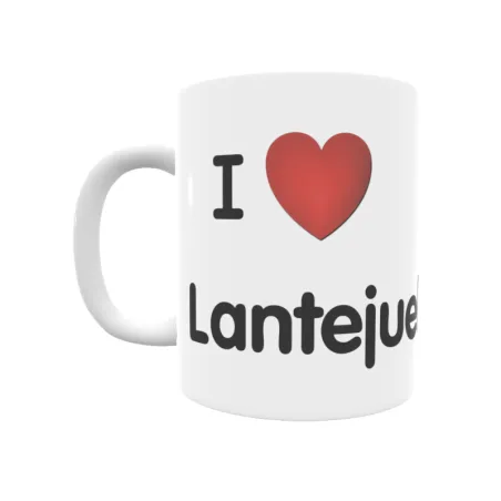 Taza - I ❤ Lantejuela Regalo original y funcional. Taza personalizada de tu localidad.