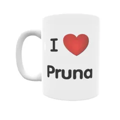 Taza - I ❤ Pruna Regalo original y funcional. Taza personalizada de tu localidad.