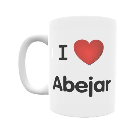 Taza - I ❤ Abejar Regalo original y funcional. Taza personalizada de tu localidad.