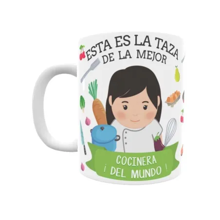 Taza personalizada con tu dedicatoria para LA mejor COCINERA