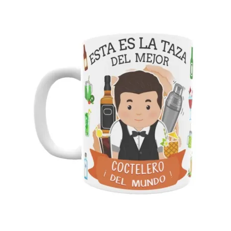 Taza personalizada con tu dedicatoria para EL mejor COCTELERO