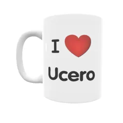 Taza - I ❤ Ucero Regalo original y funcional. Taza personalizada de tu localidad.