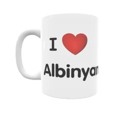 Taza - I ❤ Albinyana Regalo original y funcional. Taza personalizada de tu localidad.