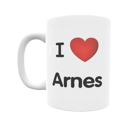 Taza - I ❤ Arnes Regalo original y funcional. Taza personalizada de tu localidad.