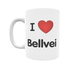 Taza - I ❤ Bellvei Regalo original y funcional. Taza personalizada de tu localidad.