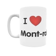 Taza - I ❤ Mont-ral Regalo original y funcional. Taza personalizada de tu localidad.