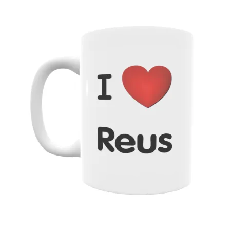 Taza - I ❤ Reus Regalo original y funcional. Taza personalizada de tu localidad.