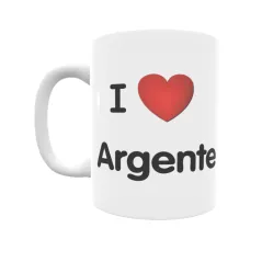 Taza - I ❤ Argente Regalo original y funcional. Taza personalizada de tu localidad.