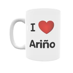 Taza - I ❤ Ariño Regalo original y funcional. Taza personalizada de tu localidad.