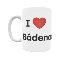 Taza - I ❤ Bádenas Regalo original y funcional. Taza personalizada de tu localidad.