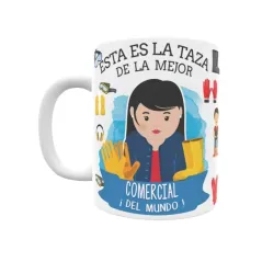 Taza personalizada con tu dedicatoria para LA mejor COMERCIAL DE SEGURIDAD