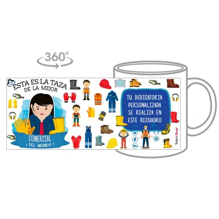 Taza Comercial de Seguridad (Ella)