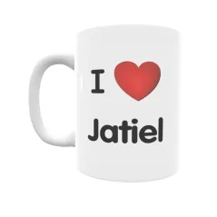 Taza - I ❤ Jatiel Regalo original y funcional. Taza personalizada de tu localidad.