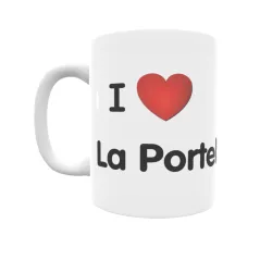 Taza - I ❤ La Portellada Regalo original y funcional. Taza personalizada de tu localidad.