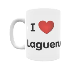 Taza - I ❤ Lagueruela Regalo original y funcional. Taza personalizada de tu localidad.