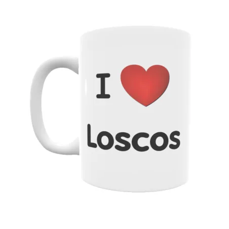 Taza - I ❤ Loscos Regalo original y funcional. Taza personalizada de tu localidad.