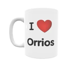 Taza - I ❤ Orrios Regalo original y funcional. Taza personalizada de tu localidad.