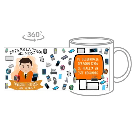 Taza Comercial de Telefonía (Él)