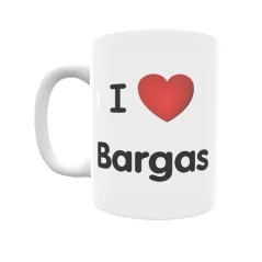 Taza - I ❤ Bargas Regalo original y funcional. Taza personalizada de tu localidad.