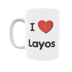 Taza - I ❤ Layos Regalo original y funcional. Taza personalizada de tu localidad.