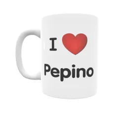 Taza - I ❤ Pepino Regalo original y funcional. Taza personalizada de tu localidad.