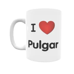 Taza - I ❤ Pulgar Regalo original y funcional. Taza personalizada de tu localidad.