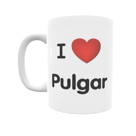 Taza - I ❤ Pulgar Regalo original y funcional. Taza personalizada de tu localidad.