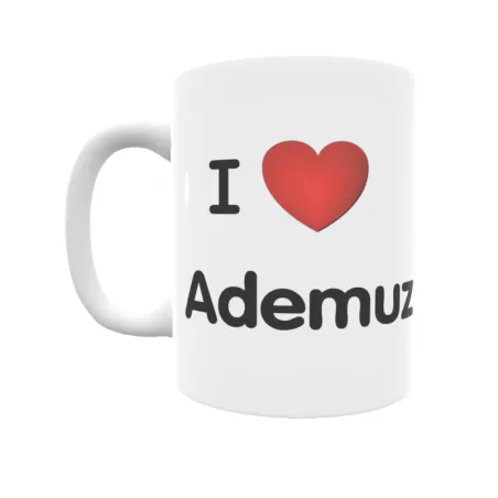 Taza - I ❤ Ademuz Regalo original y funcional. Taza personalizada de tu localidad.