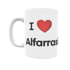 Taza - I ❤ Alfarrasí Regalo original y funcional. Taza personalizada de tu localidad.