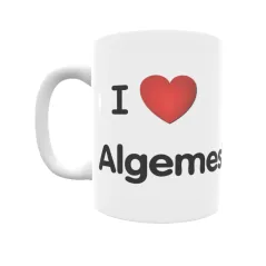 Taza - I ❤ Algemesí Regalo original y funcional. Taza personalizada de tu localidad.