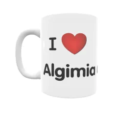 Taza - I ❤ Algimia de Alfara Regalo original y funcional. Taza personalizada de tu localidad.