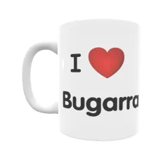 Taza - I ❤ Bugarra Regalo original y funcional. Taza personalizada de tu localidad.