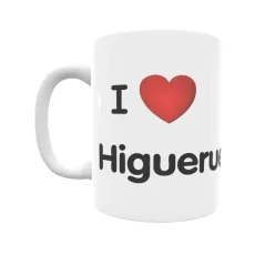 Taza - I ❤ Higueruelas Regalo original y funcional. Taza personalizada de tu localidad.