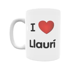 Taza - I ❤ Llaurí Regalo original y funcional. Taza personalizada de tu localidad.