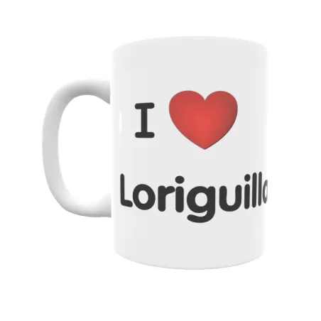 Taza - I ❤ Loriguilla Regalo original y funcional. Taza personalizada de tu localidad.