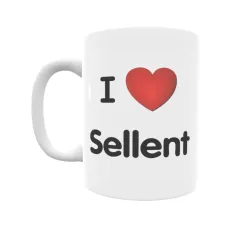 Taza - I ❤ Sellent Regalo original y funcional. Taza personalizada de tu localidad.