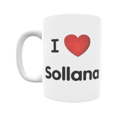 Taza - I ❤ Sollana Regalo original y funcional. Taza personalizada de tu localidad.