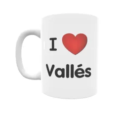 Taza - I ❤ Vallés Regalo original y funcional. Taza personalizada de tu localidad.