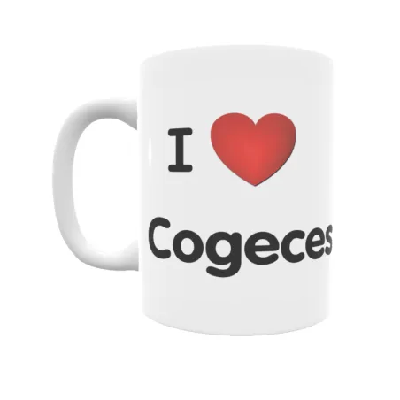 Taza - I ❤ Cogeces de Íscar Regalo original y funcional. Taza personalizada de tu localidad.