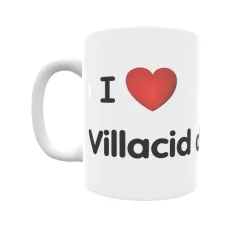 Taza - I ❤ Villacid de Campos Regalo original y funcional. Taza personalizada de tu localidad.