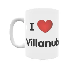 Taza - I ❤ Villanubla Regalo original y funcional. Taza personalizada de tu localidad.