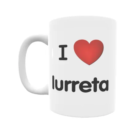 Taza - I ❤ Iurreta Regalo original y funcional. Taza personalizada de tu localidad.